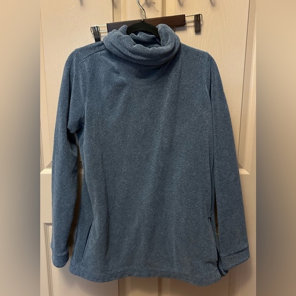 Nike Tops - Nike Dri-Fit Blue Cowl Neck‎ Fleece Sweatshirt Womens Large